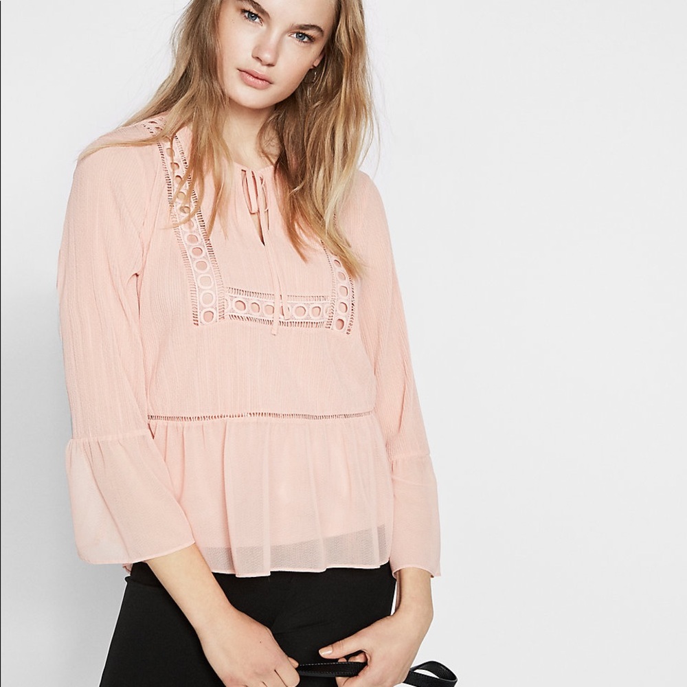 CROCHET BELL SLEEVE TOP! like to get free shipping